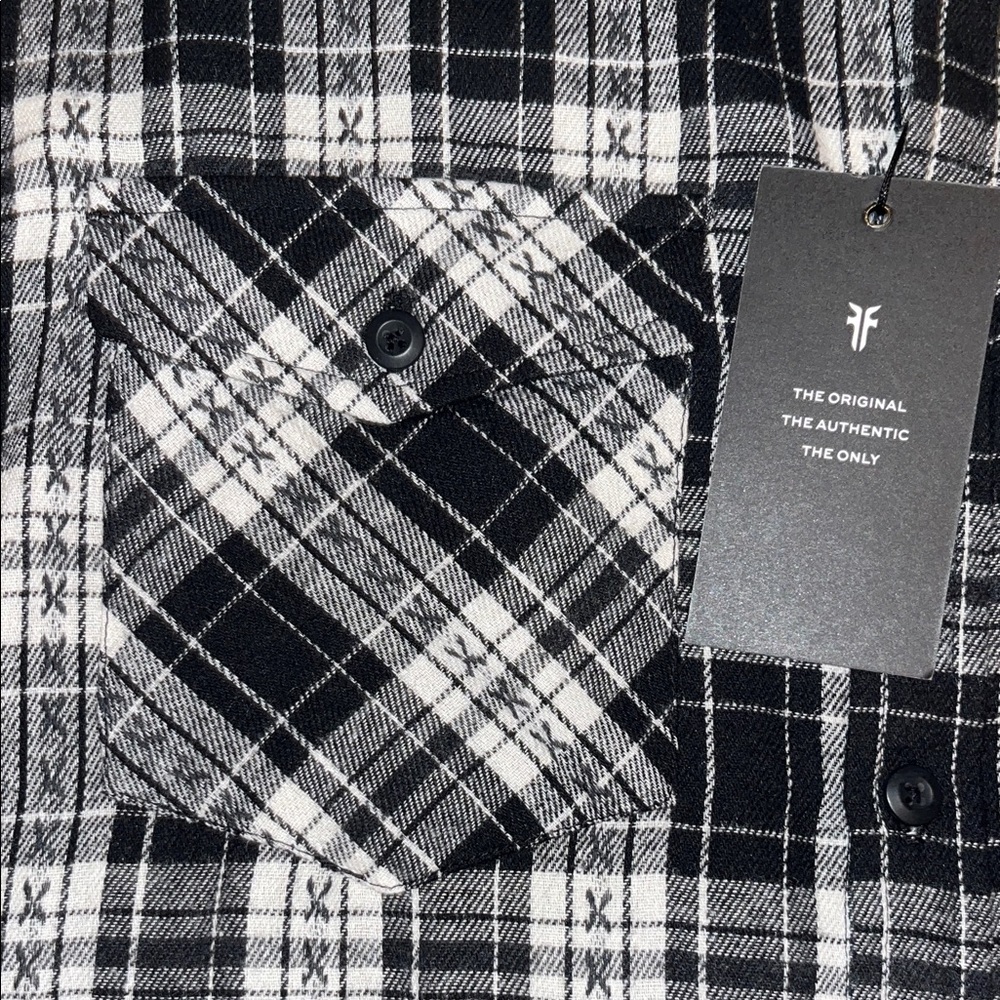 Frye Monochrome Plaid Men's Shirt - Picture 3 of 8